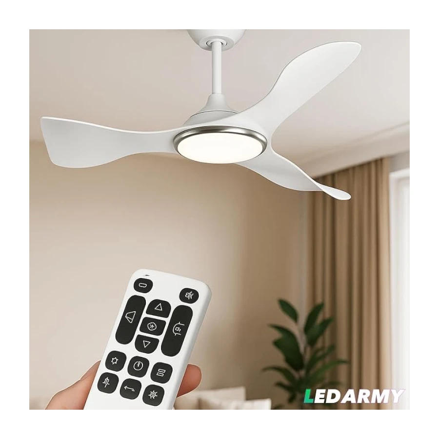 Cata CT-3001 Modern Tavan Vantilatörü Siyah LED Işıklı ve Uzaktan Kumandalı LED Sessiz Motor Şık Tasarım 3 Renk Moduyl