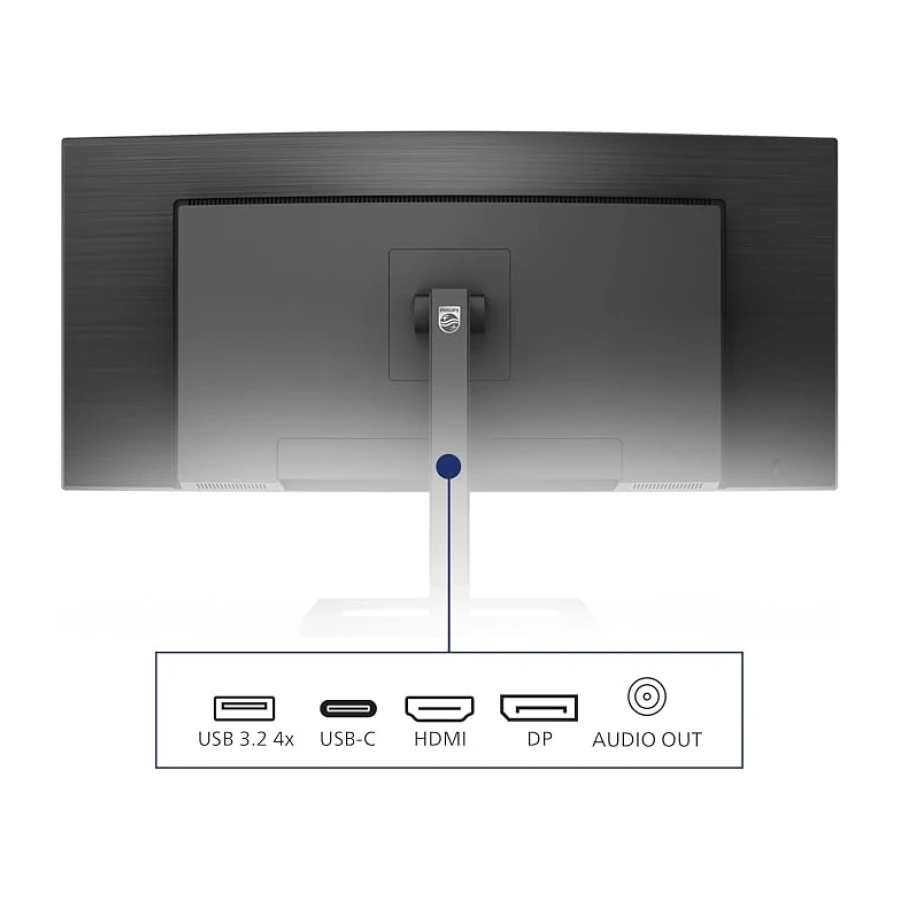 Philips 346E2CUAE/00 34 inc 4ms WQHD Curved TypeC MM DP HDMI USB-C Hoparlör Monitör