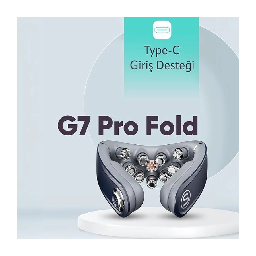 SKG G7 Pro Fold | TENS-EMS Akıllı Boyun Masaj Aleti | Mobil APP | Isı Terapisi-Termoterapi | Titreşim Masajı