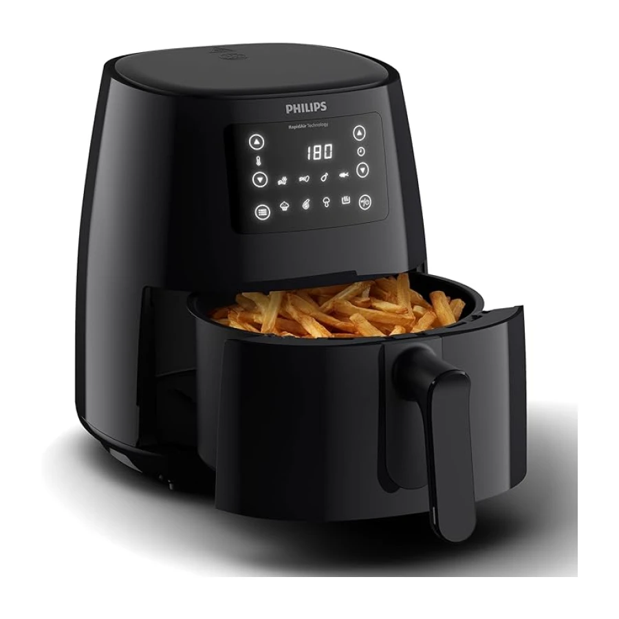 Philips Airfryer 3000 Serisi L - 4,1L, 13'ü 1 arada işlev, 7 ön ayarlı program,%90 daha az yağ, Rapid Air, HomeID tarif uygulaması, sıcak tutma, bulaşık makinesinde yıkanabilir