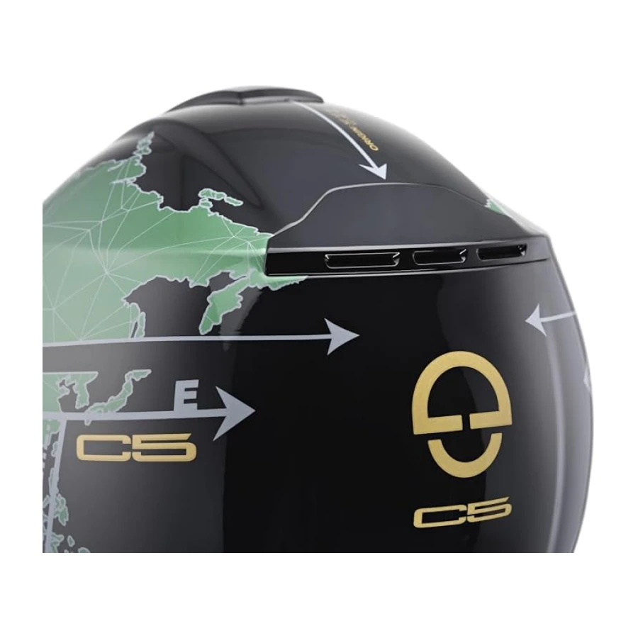 SCHUBERTH C5 Çene Açılır Motosiklet Kaskı-Globe Green-61-XL