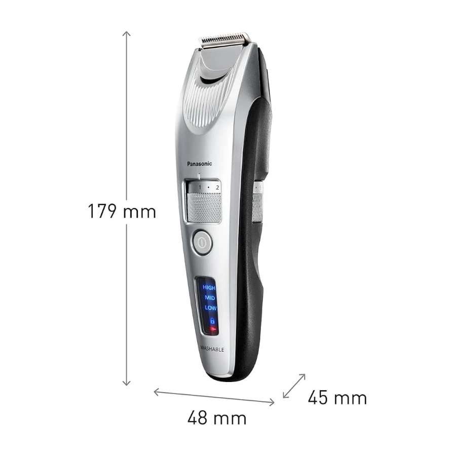 Panasonic ER-SB60 Premium tıraş makinesi, 19 uzunluk ayarı, sakal düzeltici 0,5 – 10 mm, erkekler için düzeltici, şarj istasyonlu