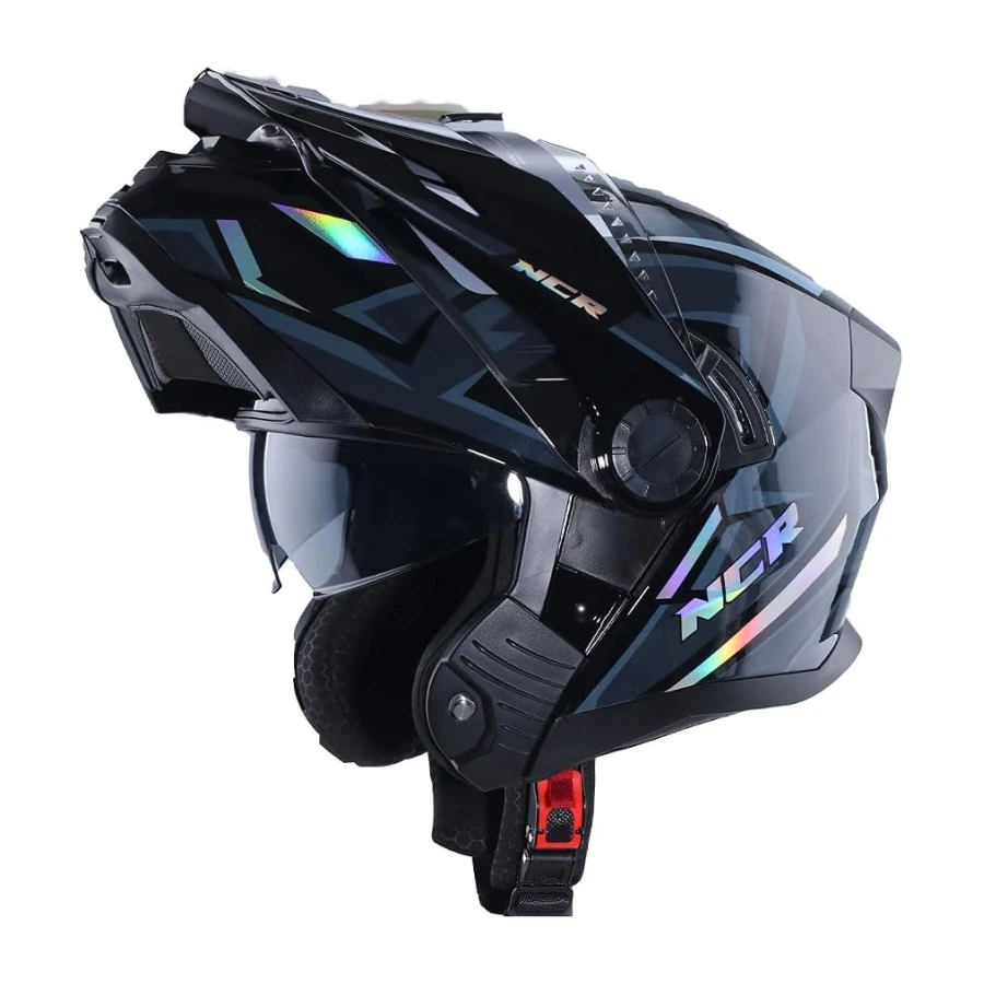 X-Cross Çene Açılır Kask Mavi Gri (ECE-22.06)