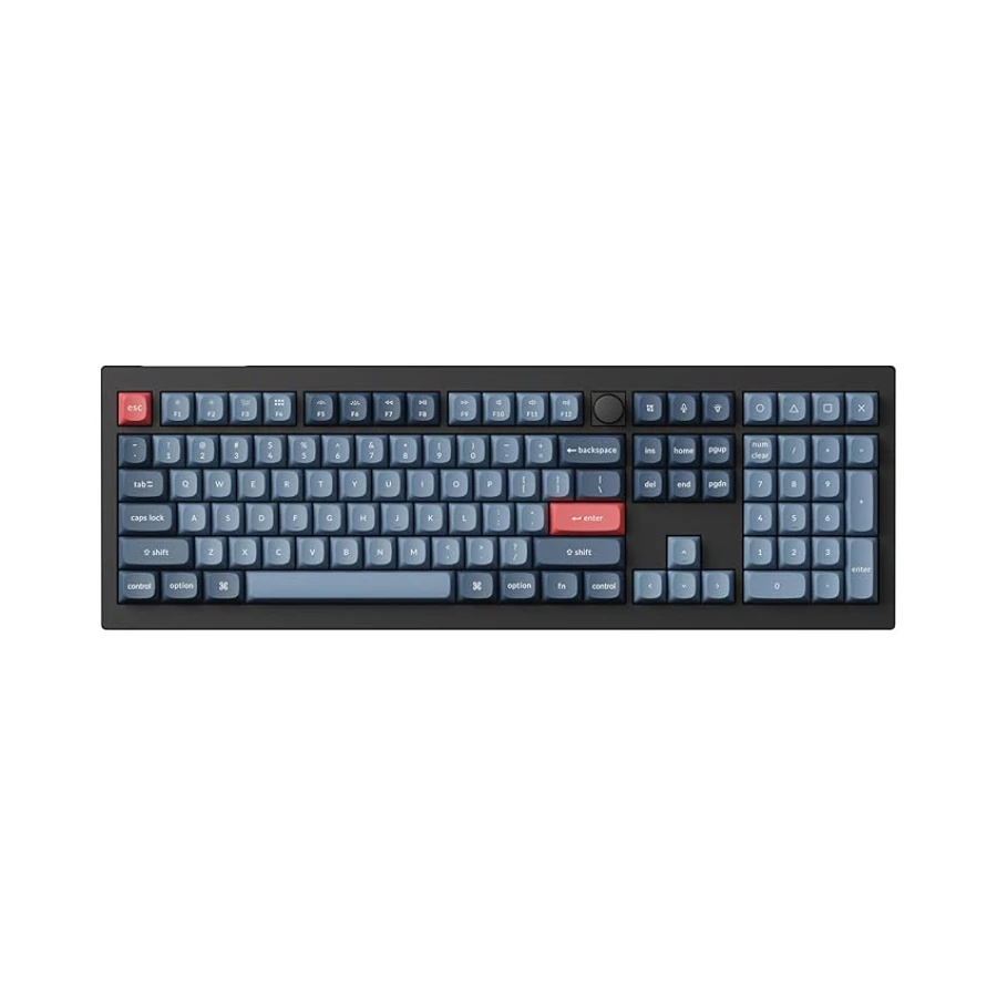 Keychron V6 Max RGB Full Size Mekanik Red Switch 2.4 GHz Kablosuz İngilizce Siyah Klavye