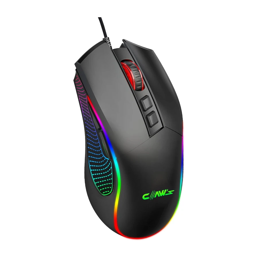 Claw's Crossfire V1 12800 Dpi Makro Yazılımlı Chromatic RGB Gaming Mouse - Siyah