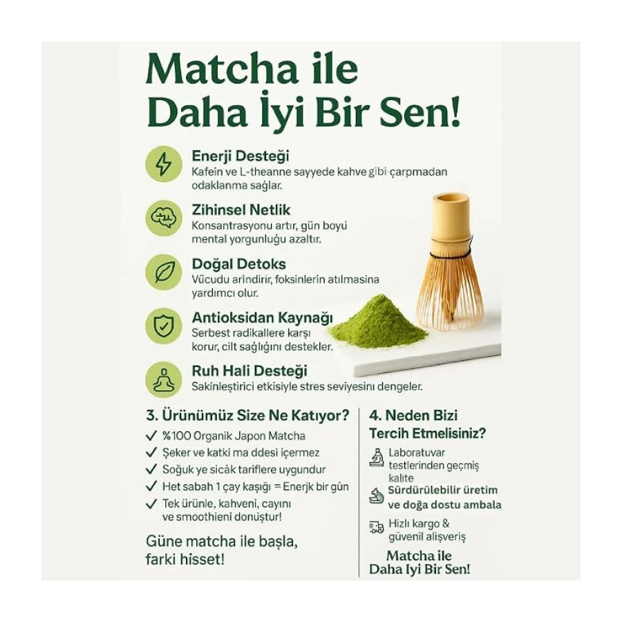 Trend Food Matcha Tozu 500 g – Premium Matcha Çayı | Yüksek Antioksidan | Şekersiz | Vegan | Glutensiz | Matcha Latte ve Soğuk İçecekler için
