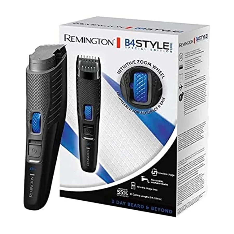 Remington Sakal Düzeltici Style Series B4 (17 Uzunluk Ayarı 0,4 - 18 mm, Ayarlanabilir, Kablolu/Kablosuz, Kendiliğinden Bilenen, Sakal Düzeltme) MB4001