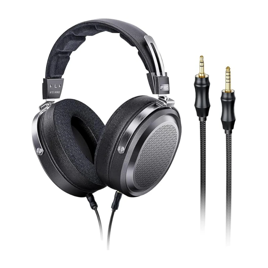FiiO FT1 Pro Açık Arka Düzlemsel Manyetik Kablolu Hi-Fi Kulaklık, Ev, Stüdyo, Kayıt, Yüksek Hassasiyet (Siyah)