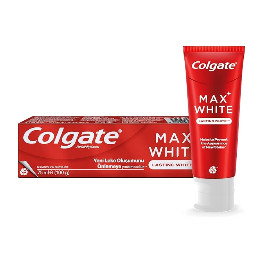 Colgate Max White Kalıcı Beyazlık Beyazlatıcı Diş Macunu 75 ml