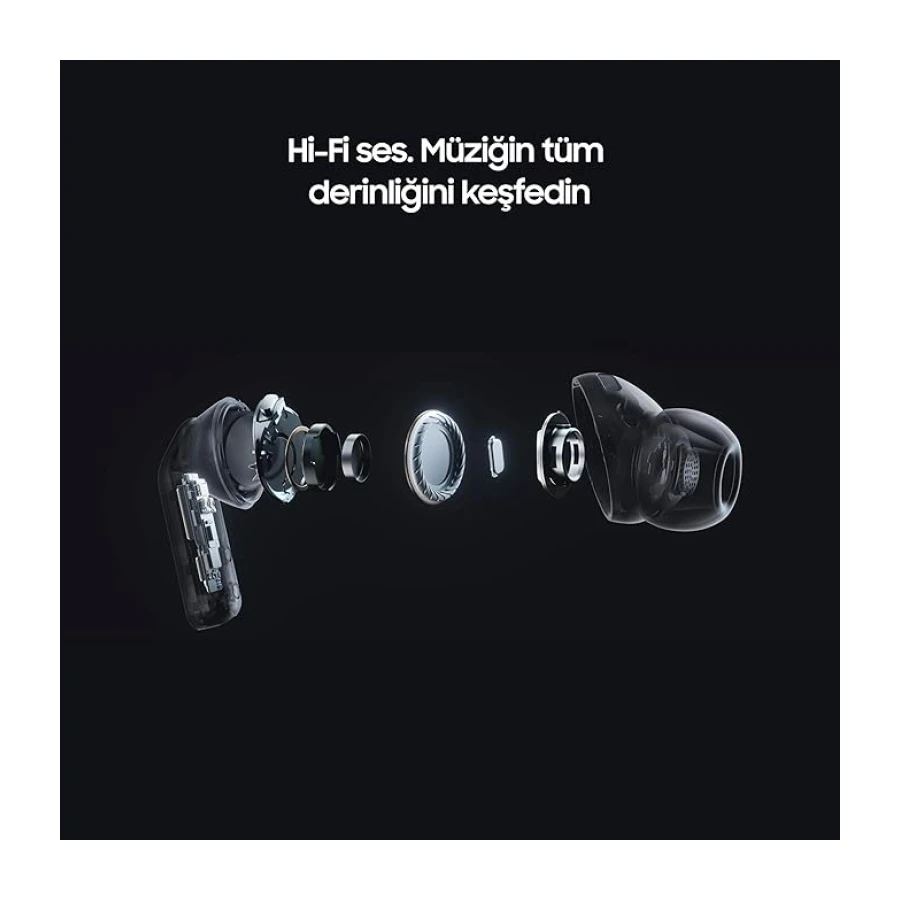 Samsung Galaxy Buds4 Pro Bluetooth Kulaklık, Siyah, Metal Gövde, 2 Yollu Hoparlör & Çift Amplifikatör, Geliştirilmiş ANC, Adaptif Gürültü Kontrolü