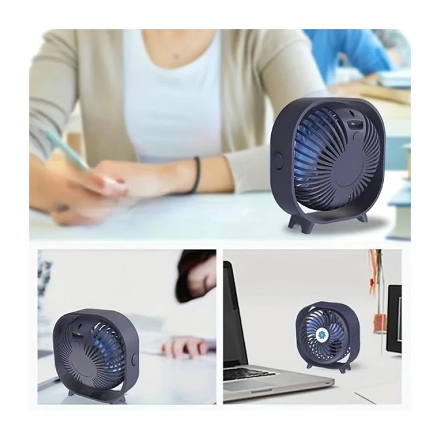Masaüstü Vantilatör, Şarjlı Masaüstü Fan, 2000 Mah Batarya, Uzun Kullanım Süresi, 3 Kademeli Ayarlanır Güç Modu, Soğutucu Vantilatör, Sessiz Çalışma, Ergonomik Tasarım, Masaüstü Kullanım