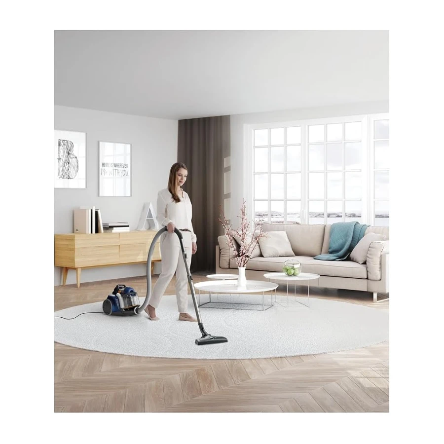 Electrolux EUFC81DB UltraFlex Torbasız Elektrikli Süpürge | 750W | 12 m Erişim Mesafesi, Kolay Boşaltılabilir Toz Haznesi, Motion Control Sistemi, Yıkanabilir Hijyen Filtresi, Turbo Cyclonic