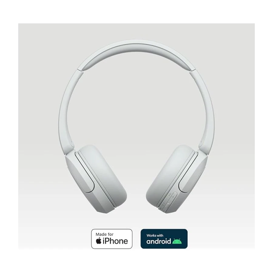 Sony WH-CH520 Kablosuz Bluetooth Kulaklık - Hızlı Şarj Fonksiyonlu 50 Saate Kadar Pil Ömrü, Kulak Üstü Modeli - Beyaz