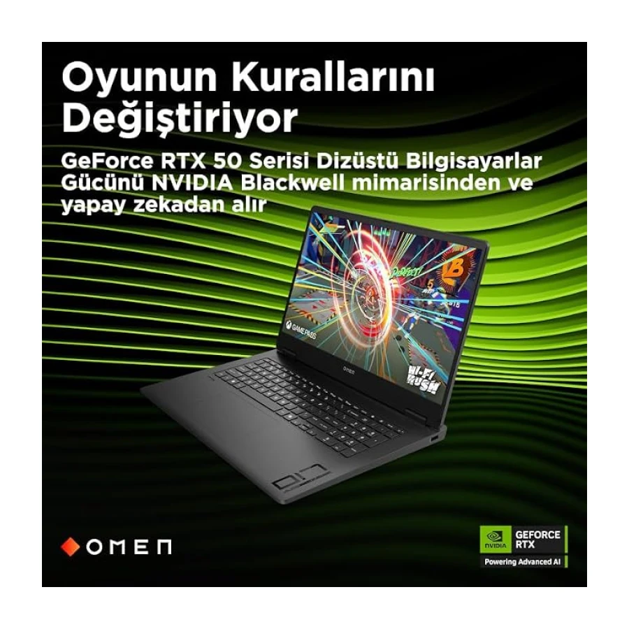 HP Omen | NVIDIA GeForce RTX™ 5060 8GB | 17 inç 48-144 Hz, IPS Ekran | AMD Ryzen™ AI 7 350 | 24 GB DDR5 | 1 TB PCIe® NVMe™ M.2 SSD | FreeDOS | Gaming Laptop | C2EZ3EA