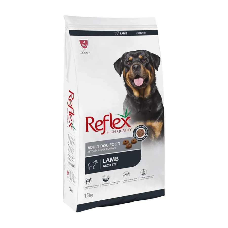 Reflex Kuzu Etli Yetişkin Köpek Maması, 15 Kg