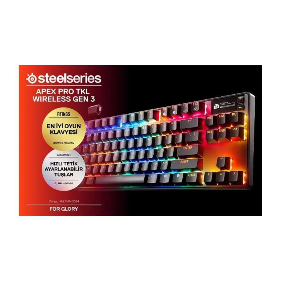 SteelSeries Apex Pro TKL Wireless Gaming Klavye Gen 3 - UK