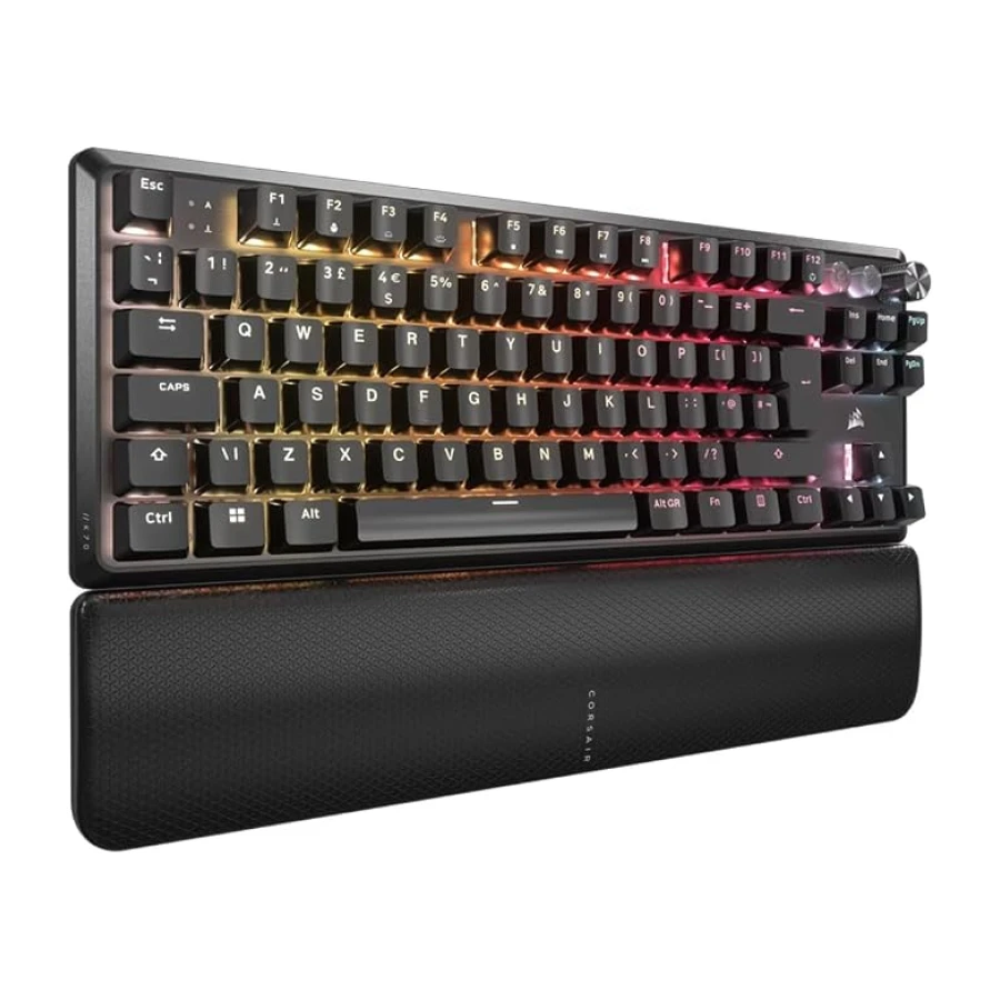 CORSAIR K70 PRO TKL Yüksek Performanslı Hall Etkisi Sensörlü Programlanabilir Oyuncu Klavyesi MGX Switch - Siyah (CH-911911G-TR)