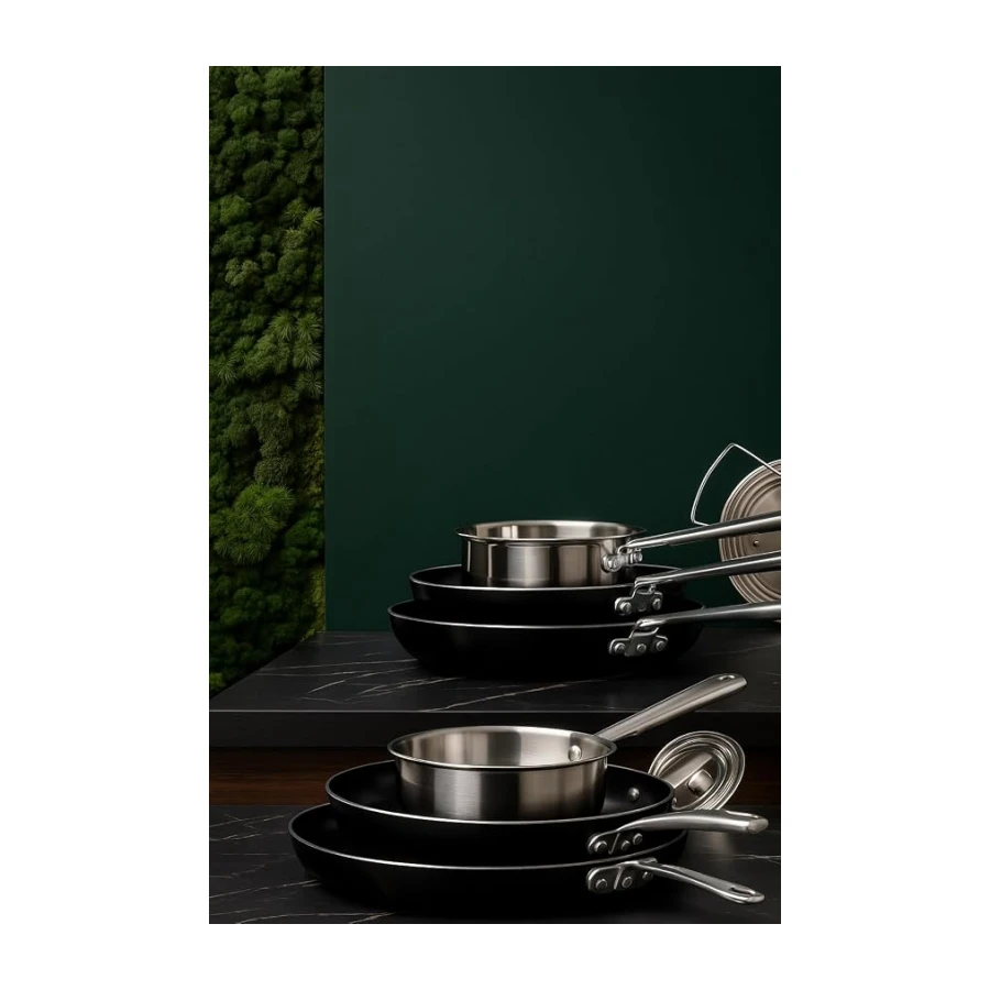 GreenPan Chef’s Collection 11 Parça Pişirme Seti – Thermolon™ Seramik Yapışmaz, PFAS’sız, İndüksiyon Uyumlu, Fırında Kullanılabilir