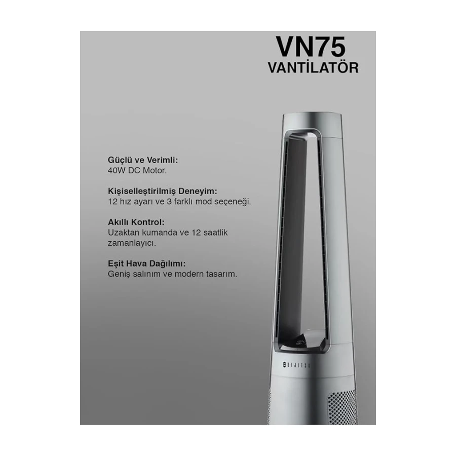 Dijitsu Vn75 Kanatsiz Vantilatör