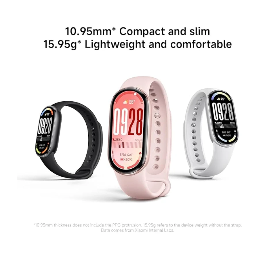 Xiaomi Smart Band 10-1.72 AMOLED Ekran, 1500 Nits, Uyku ve Nabız Monitörü, 5ATM Su Geçirmez, 21 Gün Pil Ömrü, 60 Hz Yenileme Frekansı, 150+ Mod