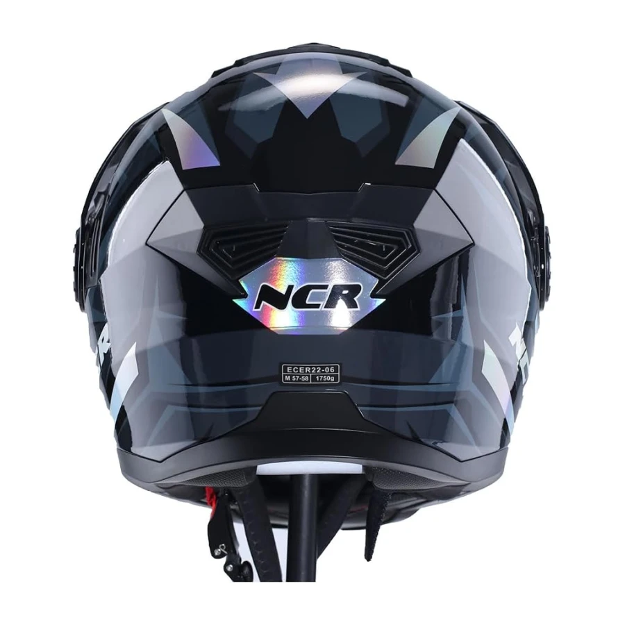 X-Cross Çene Açılır Kask Mavi Gri (ECE-22.06)