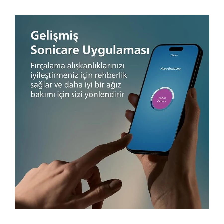 Philips Sonicare DiamondClean 9000 Şarjlı Diş Fırçası, 4 Temizlik Modu, Basınç Sensörü, Seyahat Kabı ve Uygulama Desteği, Lacivert Geçişli, HX9911/88