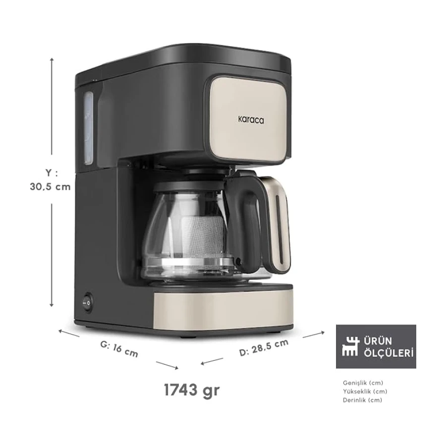 Karaca Just Coffee Aroma 2 In 1 Filtre Kahve ve Çay Demleme Makinesi