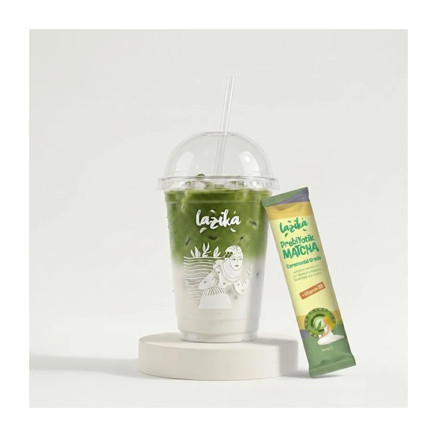 Prebiyotik Matcha 7 Saşe (35 g)- Protein, prebiyotik inülin, D3 vitamini ve keçiboynuzu unu