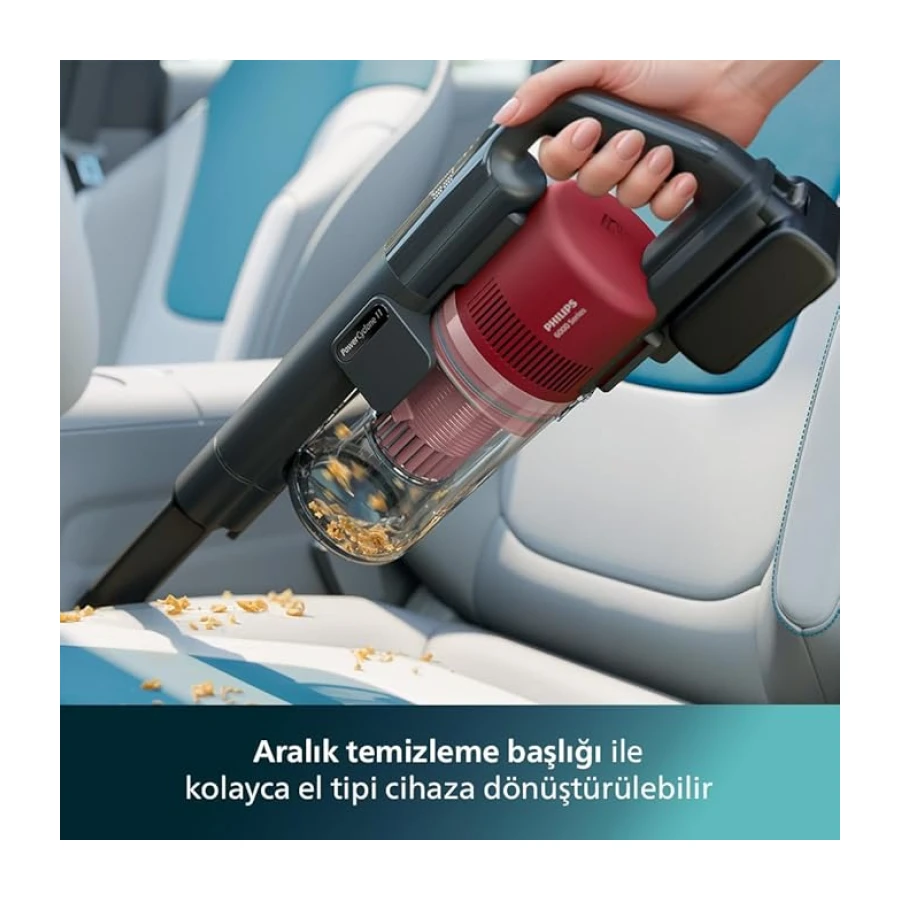 Philips 6000 Serisi Kablosuz Dikey Süpürge, PowerCyclone 11 (XC6552/01) ve Philips Orijinal Yedek Filtre - Kablosuz Süpürge 6000, 7000 ve 8000 Serisi ile Uyumlu (XV1681/01)