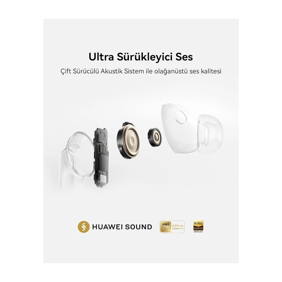 HUAWEI FreeBuds Pro 5 Kulaklık, İş ve Ofis İçin Çift Sürücülü Yapay Zeka Gürültü Engelleme Sürükleyici Ses ve Sabit Form, Etkileyici Ses Deneyimi, Stabil Görüşmeler, IP57, 38 Saat Pil Ömrü, Kum Beji
