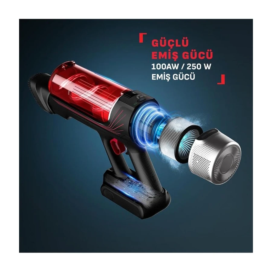 TEFAL TY2098WO X-Force Flex 9.60 Animal Care 100 Air Watt Kablosuz Şarjlı Dikey Süpürge