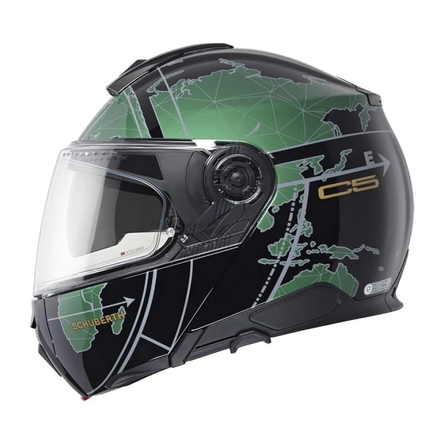 SCHUBERTH C5 Çene Açılır Motosiklet Kaskı-Globe Green-61-XL