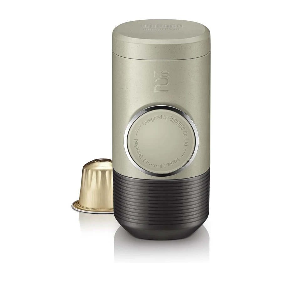 WACACO Minipresso NS2 Taşınabilir Espresso Makinesi, Minipresso NS'nin Yeni Nesli, Elle Çalışan Kahve Makinesi, Nespresso Orijinal Kapsülleri ve Uyumluları ile Uyumlu (NS Kapsülleri)