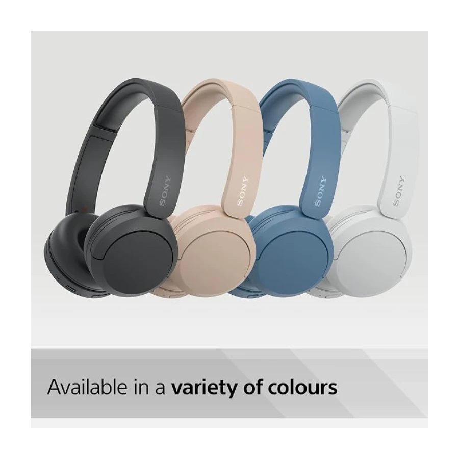 Sony WH-CH520 Kablosuz Bluetooth Kulaklık - Hızlı Şarj Fonksiyonlu 50 Saate Kadar Pil Ömrü, Kulak Üstü Modeli - Beyaz