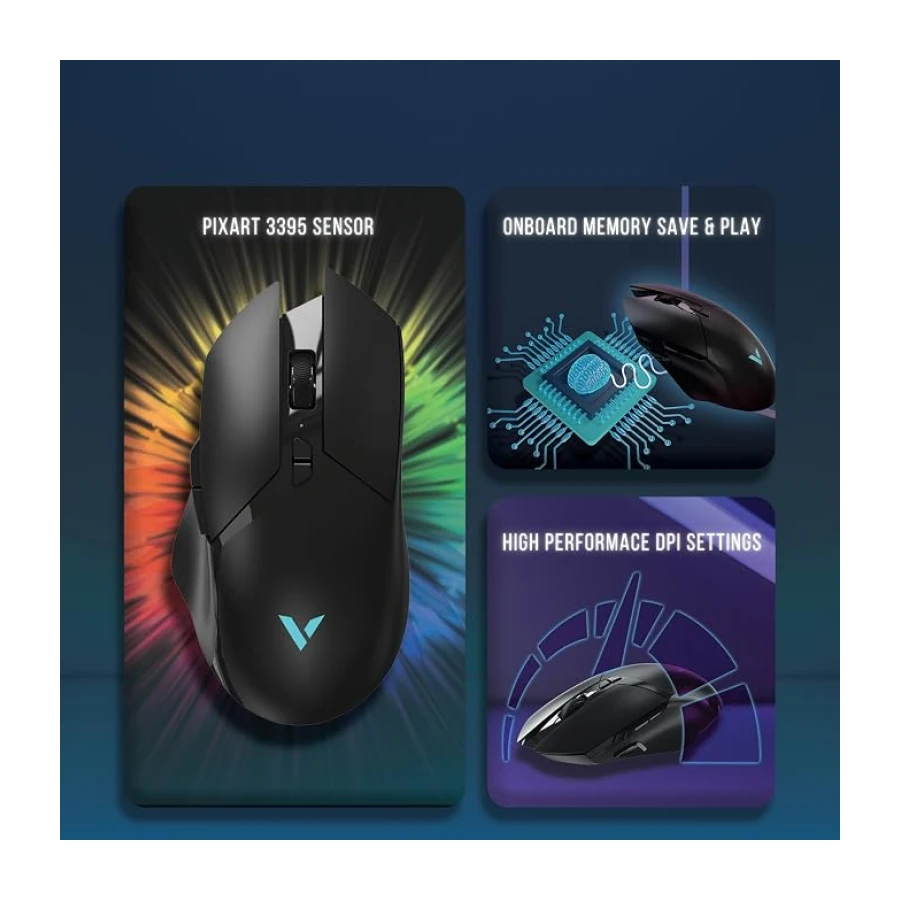 Rapoo V30L 7000DPI Kablosuz/Kablolu Oyuncu Mouse