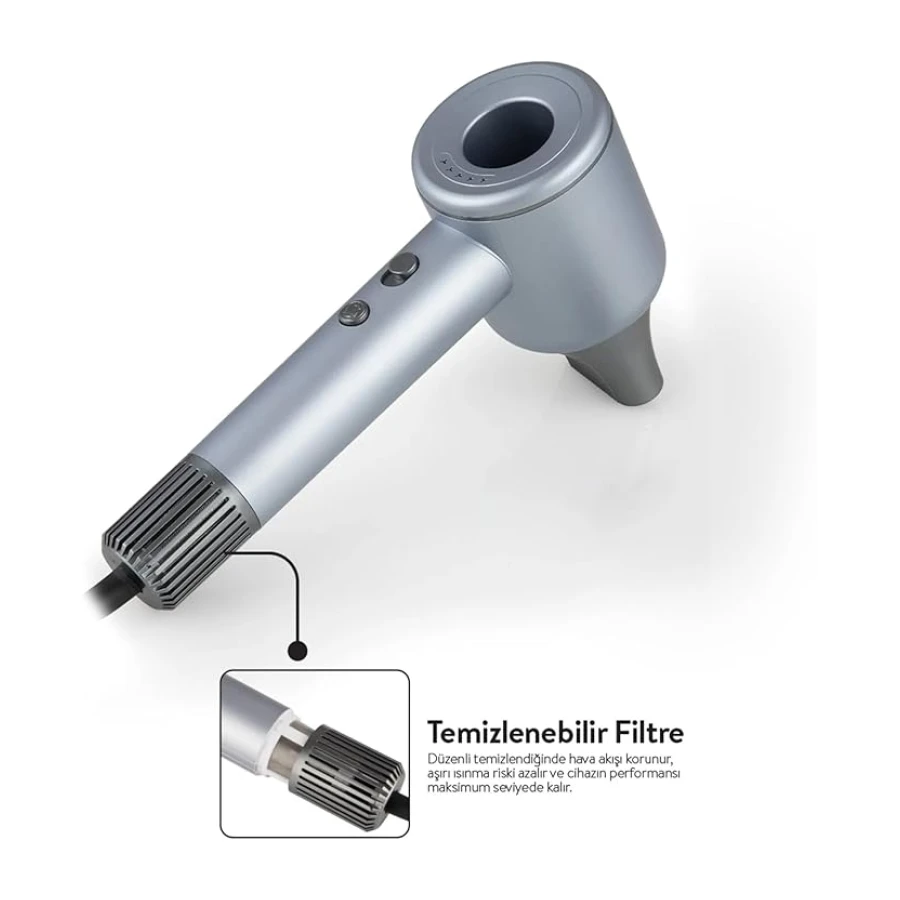 Sinbo SHD 1717 Saç Kurutma Makinesi 110.000 RPM BLDC Turbo Motor, 2 Hız 3 Isı Ayarı, 360° Manyetik Başlık, Akıllı Isı Kontrolü | 110.000 RPM BLDC turbo motoru ile ultra hızlı kurutma ve profesyonel fön performansı sunar.