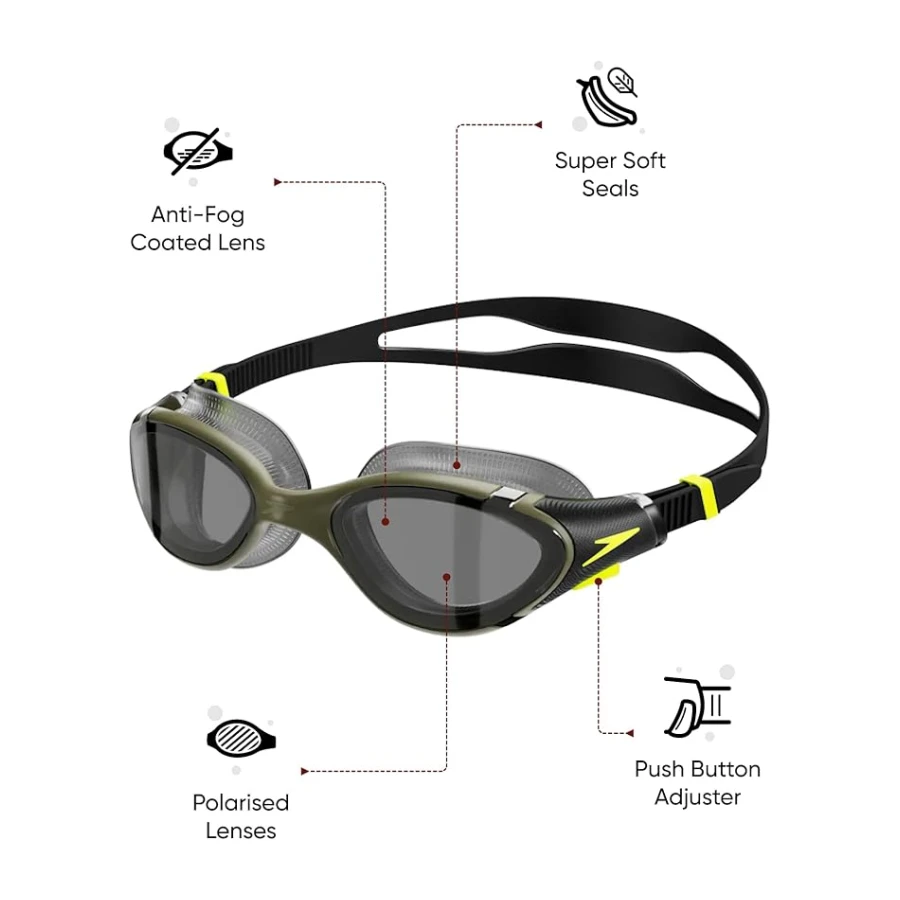 Speedo BIOFUSE 2.0 POLARISED AU BLACK/GRN Gözlük SP800232817134