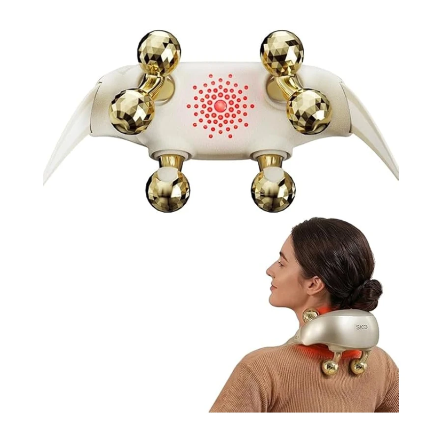 SKG H7 Ultra-E Boyun ve Omuz Masaj Aleti, Geleneksel Shiatsu Masaj Deneyimi, Isı ve Yoğurma Fonksiyonu, Çoklu Masaj Programı, Şarjlı Taşınabilir Kullanım, Yumuşak Dokulu Rahat Tasarım