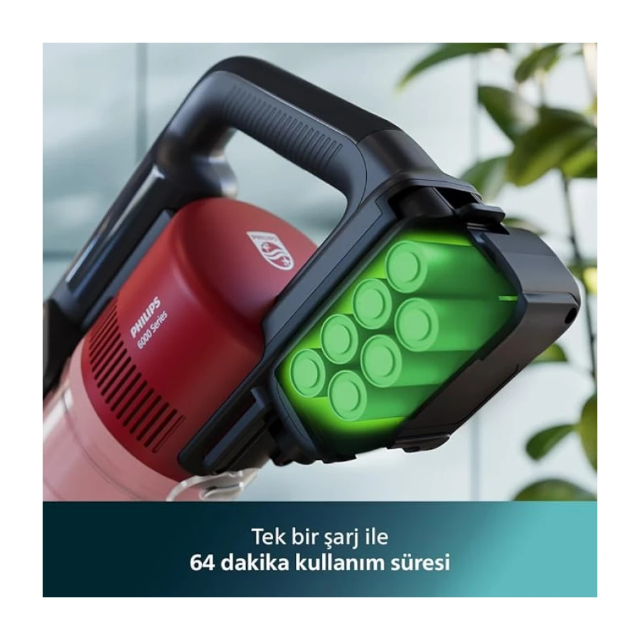 Philips 6000 Serisi Kablosuz Dikey Süpürge, PowerCyclone 11 (XC6552/01) ve Philips Orijinal Yedek Filtre - Kablosuz Süpürge 6000, 7000 ve 8000 Serisi ile Uyumlu (XV1681/01)