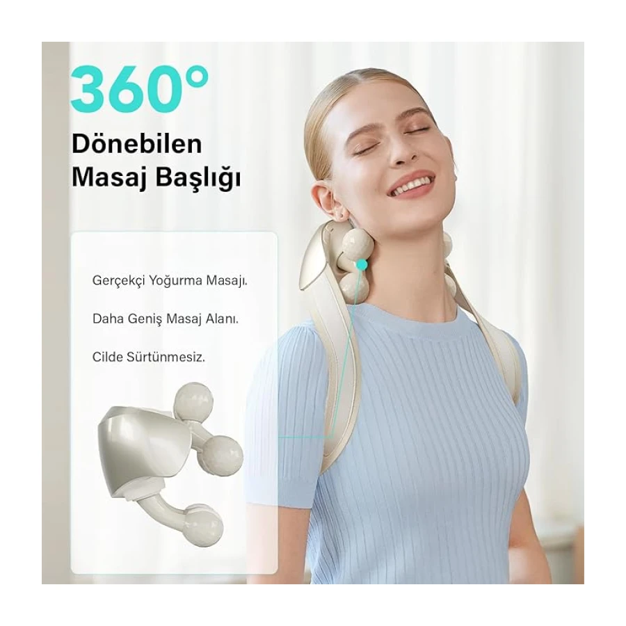 SKG H7 Ultra Profesyonel Boyun ve Omuz Masaj Cihazı, İnsan Eli Yoğurma Hissi, Shiatsu Masaj Fonksiyonu ve Isıtma Özelliği