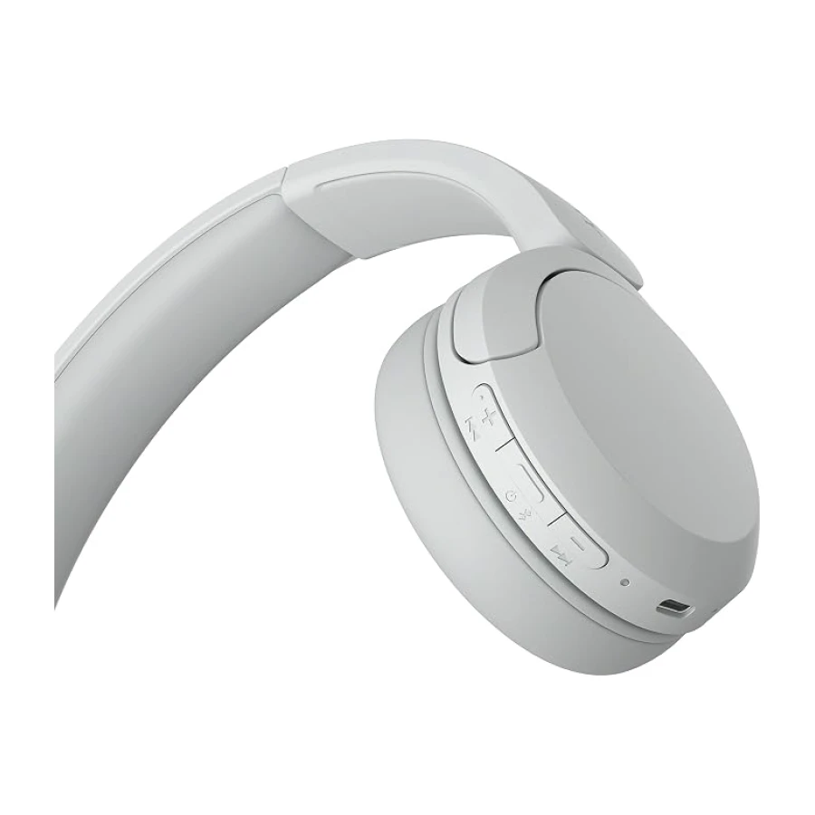 Sony WH-CH520 Kablosuz Bluetooth Kulaklık - Hızlı Şarj Fonksiyonlu 50 Saate Kadar Pil Ömrü, Kulak Üstü Modeli - Beyaz
