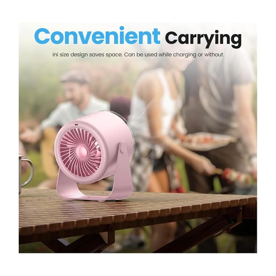 Şarjlı Vantilatör - 100 Kademe Güçlü Hız Akışı, Turbo Fan Teknolojisi, Led Ekranlı Tasarım, Sessiz Kullanım, Duvara Monte Edilebilir, Uzun Şarj Ömrlü, 115° Hareket Kabiliyetli, Masa Üstü Soğutucu Fan
