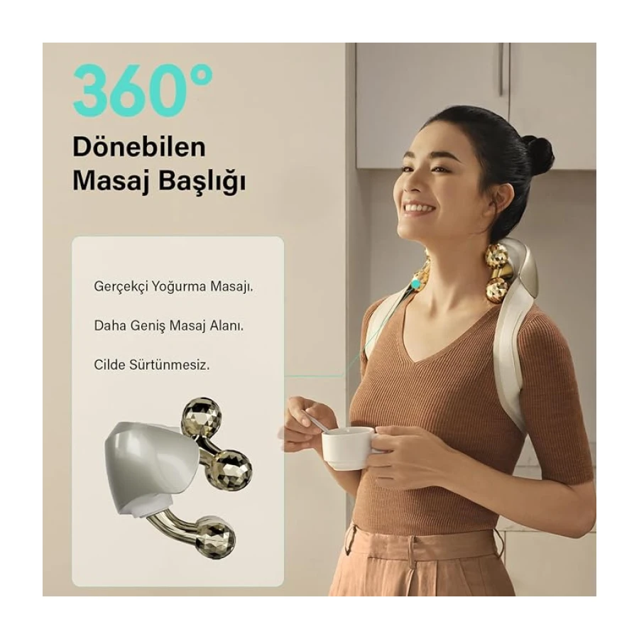 SKG H7 Ultra-E Boyun ve Omuz Masaj Aleti, Geleneksel Shiatsu Masaj Deneyimi, Isı ve Yoğurma Fonksiyonu, Çoklu Masaj Programı, Şarjlı Taşınabilir Kullanım, Yumuşak Dokulu Rahat Tasarım
