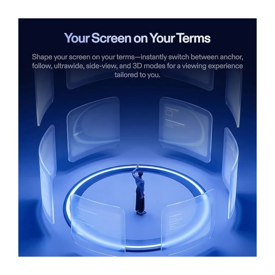 XREAL 1S AR/XR Gözlük, 500 inç Sanal Ekranlı Artırılmış Gerçeklik Gözlüğü, 52° FOV, 3DoF Yerli, Gerçek 3D, X1 Çip, USB‑C Uyumlu DisplayPort Cihazları, iPhone 17/16/15, SteamDeck/ROG