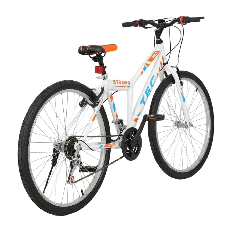 Bisiklet Strong 26" Jant 21 Vites Erkek Dağ Bisikleti Beyaz - Turuncu & Vitesli Bisiklet