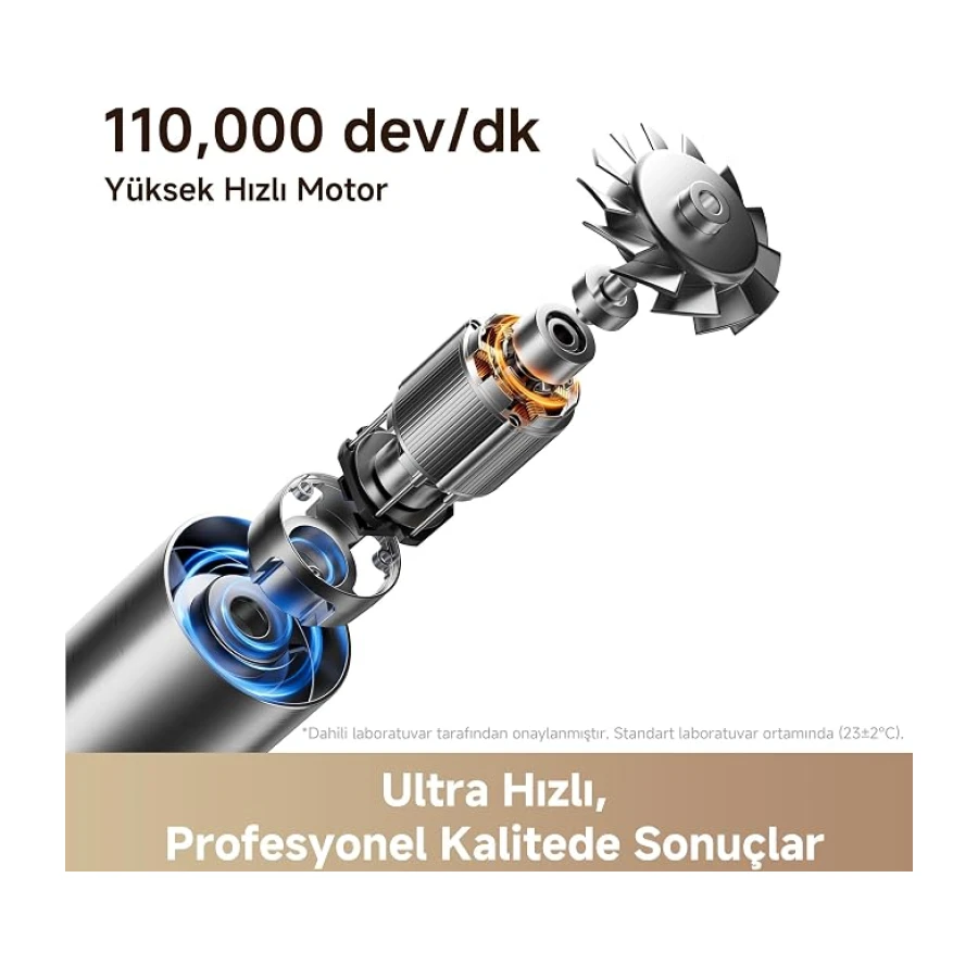 MOVA Flip 10 Yüksek Hızlı Saç Kurutma Makinesi, 300 g'lık Ultra Hafif Gövde, Bukle ve Düzleştirme için Çok Yönlü Şekillendirme, 300 Milyon Negatif İyon, 3 Yıl Garanti