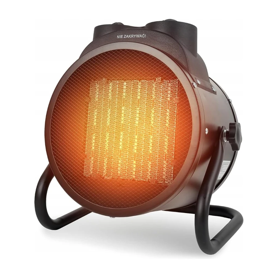 3000W Elektrikli Isıtıcı Fan - 3 Kademeli - 3 Saniyede Hızlı Isınmalı Üflemeli Fan - 45°C Isıtma (Siyah)