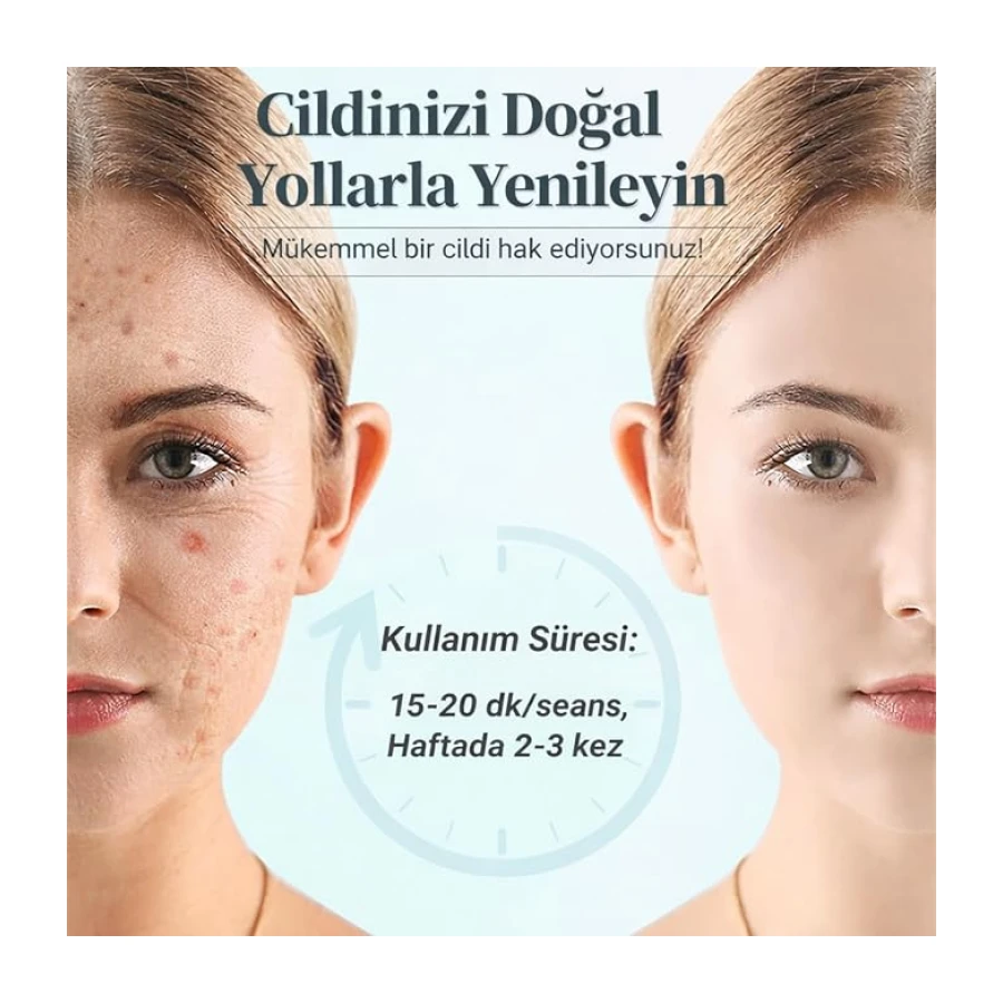 HyMark Yüz ve Boyun Güzellik Cihazı LED Yüz Maskesi Foton Maskesi 7 Renkli Cilt Bakım