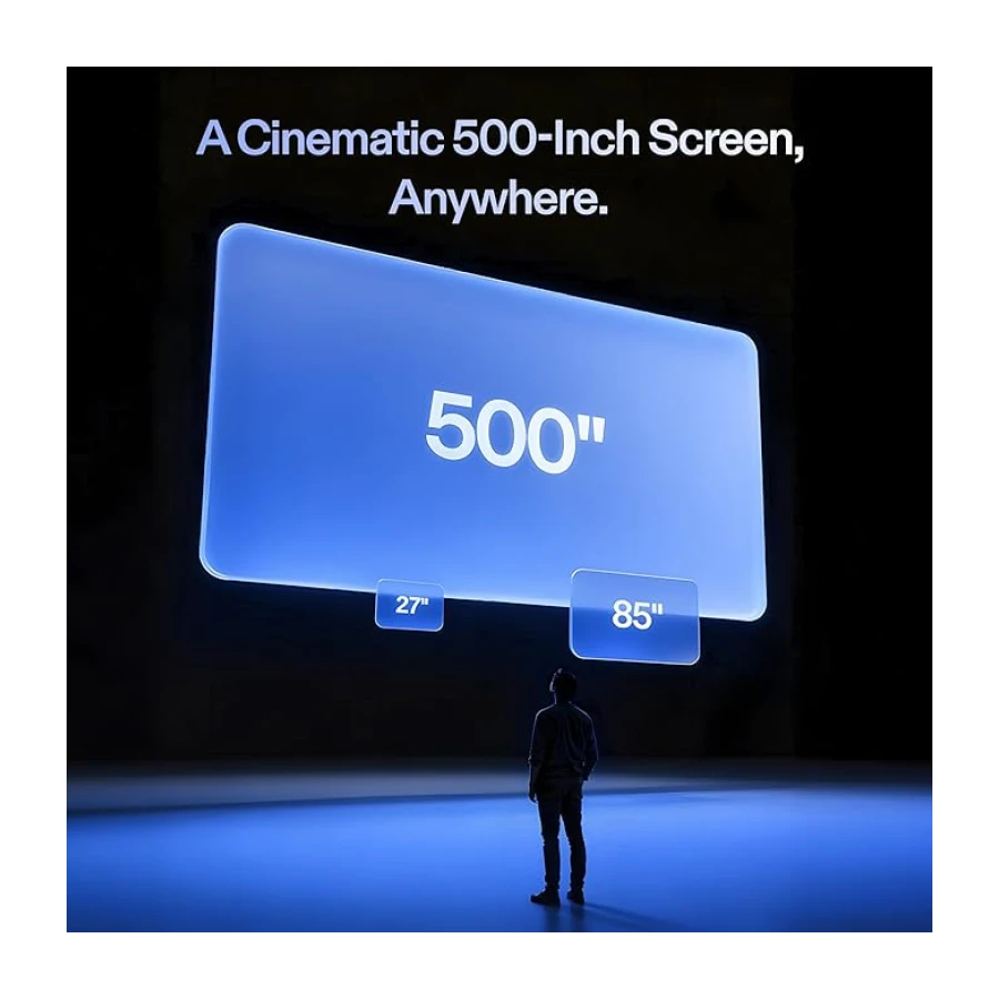 XREAL 1S AR/XR Gözlük, 500 inç Sanal Ekranlı Artırılmış Gerçeklik Gözlüğü, 52° FOV, 3DoF Yerli, Gerçek 3D, X1 Çip, USB‑C Uyumlu DisplayPort Cihazları, iPhone 17/16/15, SteamDeck/ROG
