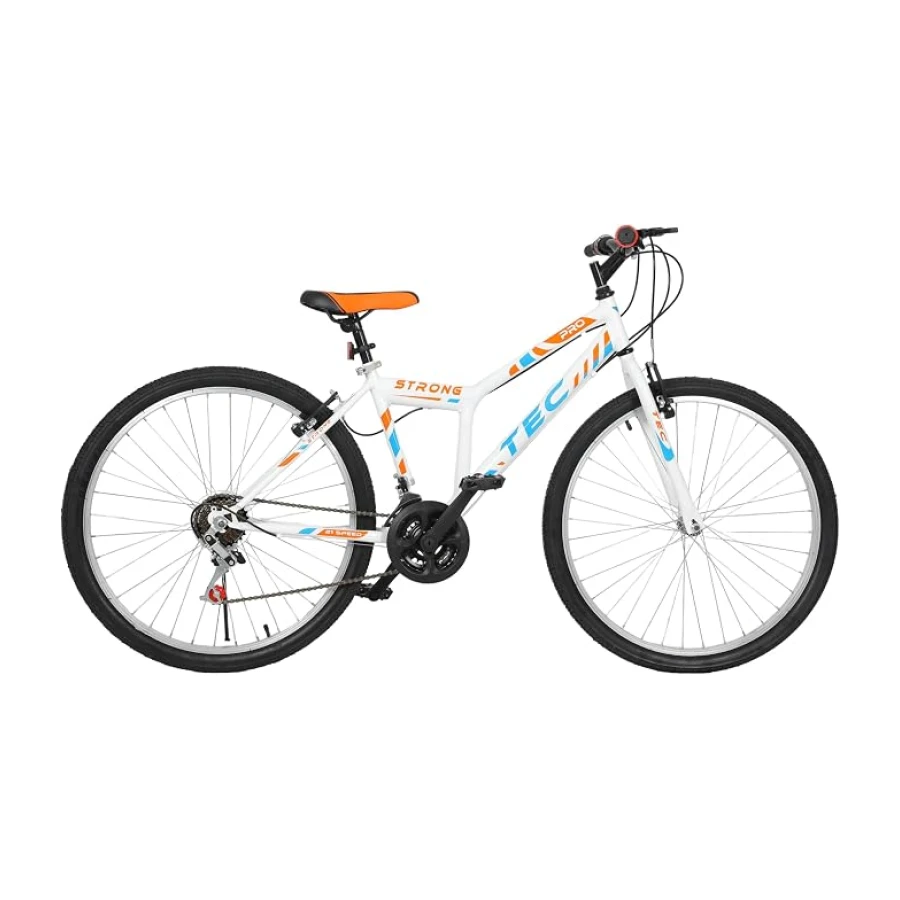Bisiklet Strong 26" Jant 21 Vites Erkek Dağ Bisikleti Beyaz - Turuncu & Vitesli Bisiklet